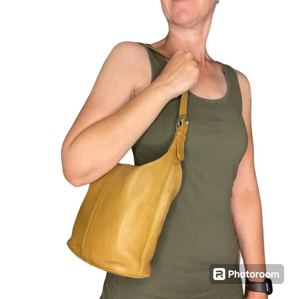 Coach Soho Vintage Mini Bucket Bag Purse Handbag Leather 4148 Lightweight Toffee
